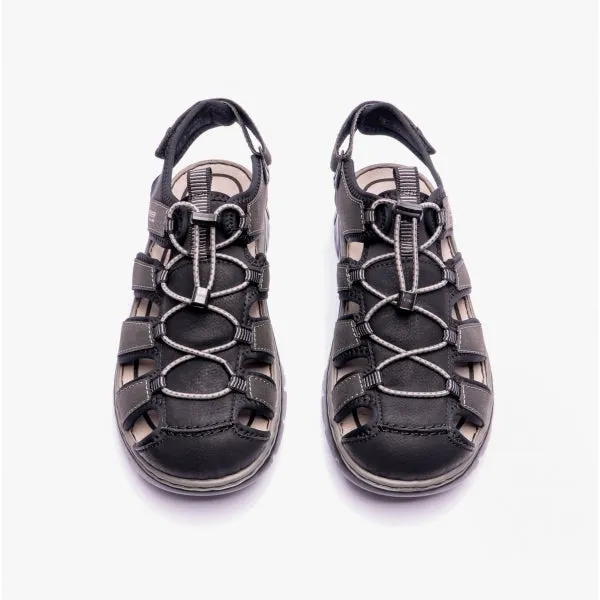 26761-00 Mens Wide Fit Sandals Black