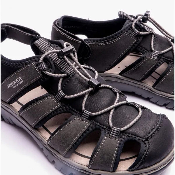 26761-00 Mens Wide Fit Sandals Black