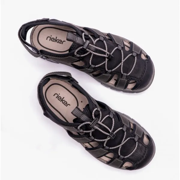 26761-00 Mens Wide Fit Sandals Black