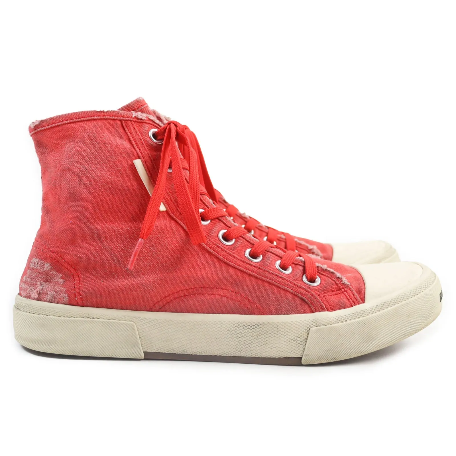 BALENCIAGA High cut sneakers 688752 Body: Canvas Red PARIS HIGH TOP mens 40