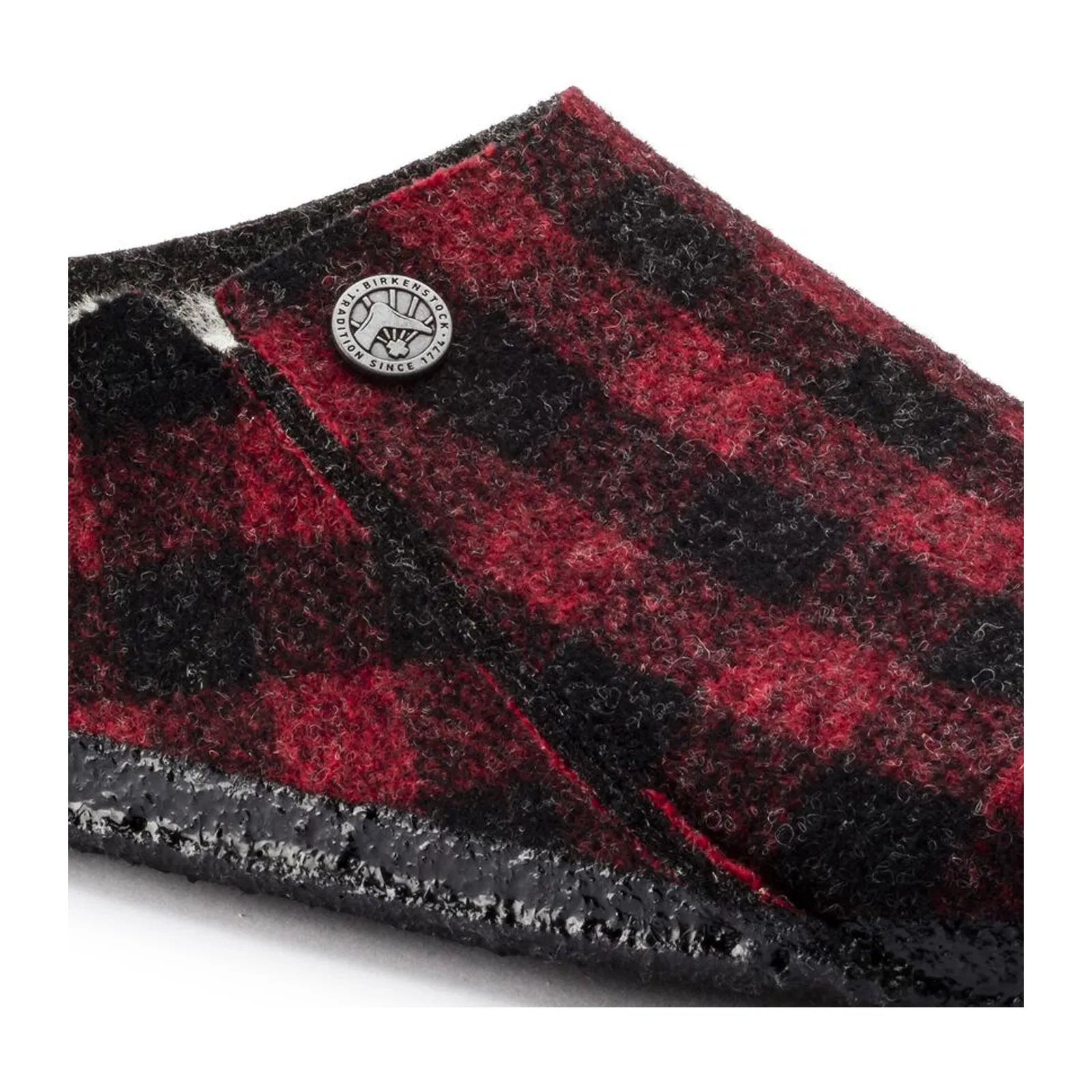 Birkenstock Zermatt Slipper (Women) - Red Plaid Wool/Natural Shearling
