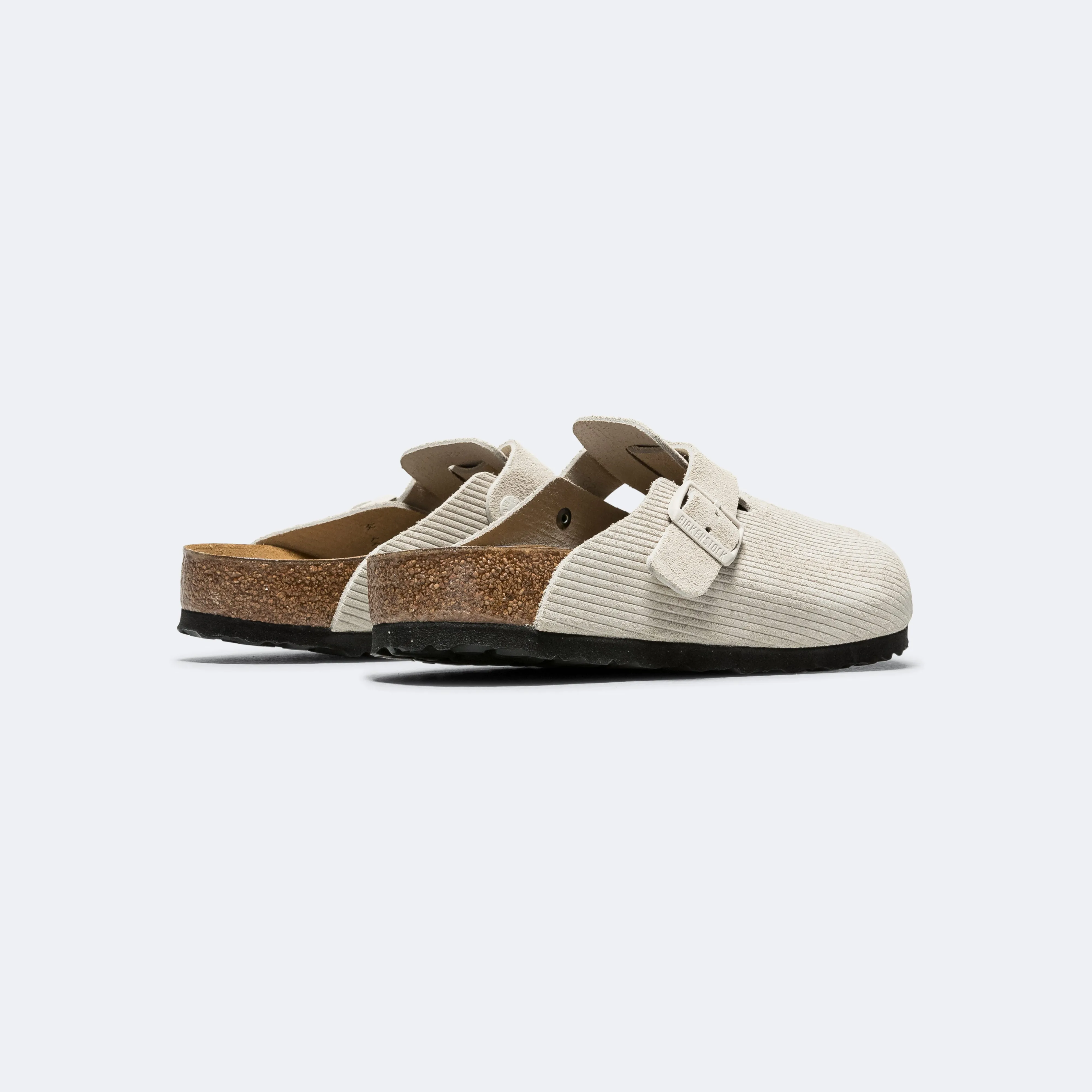 Boston - Corduroy Embossed Antique White Suede