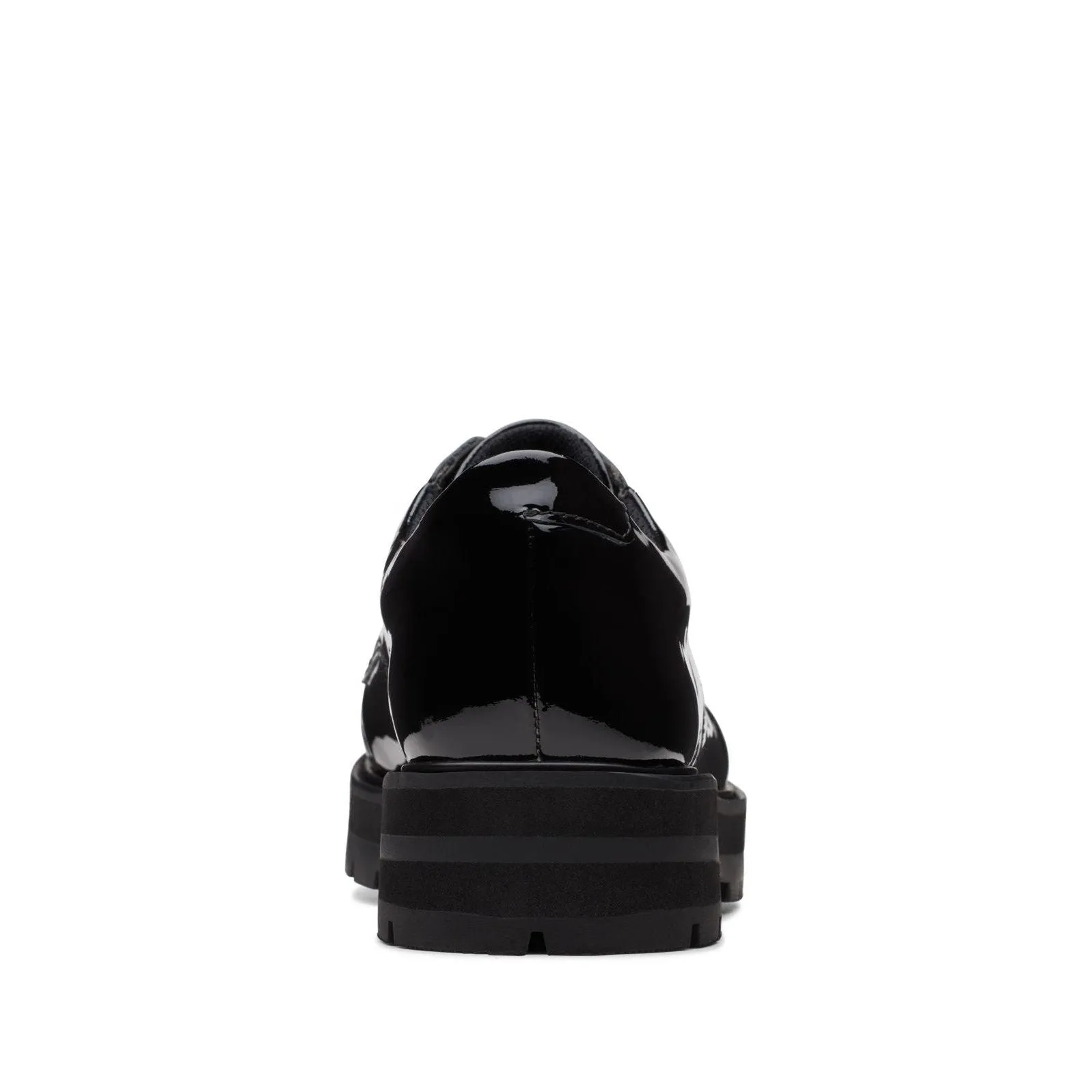 Clarks Prague Lace Youth Black Pat