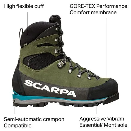 Climbing boots Grand Dru GTX men's Scarpa, green
