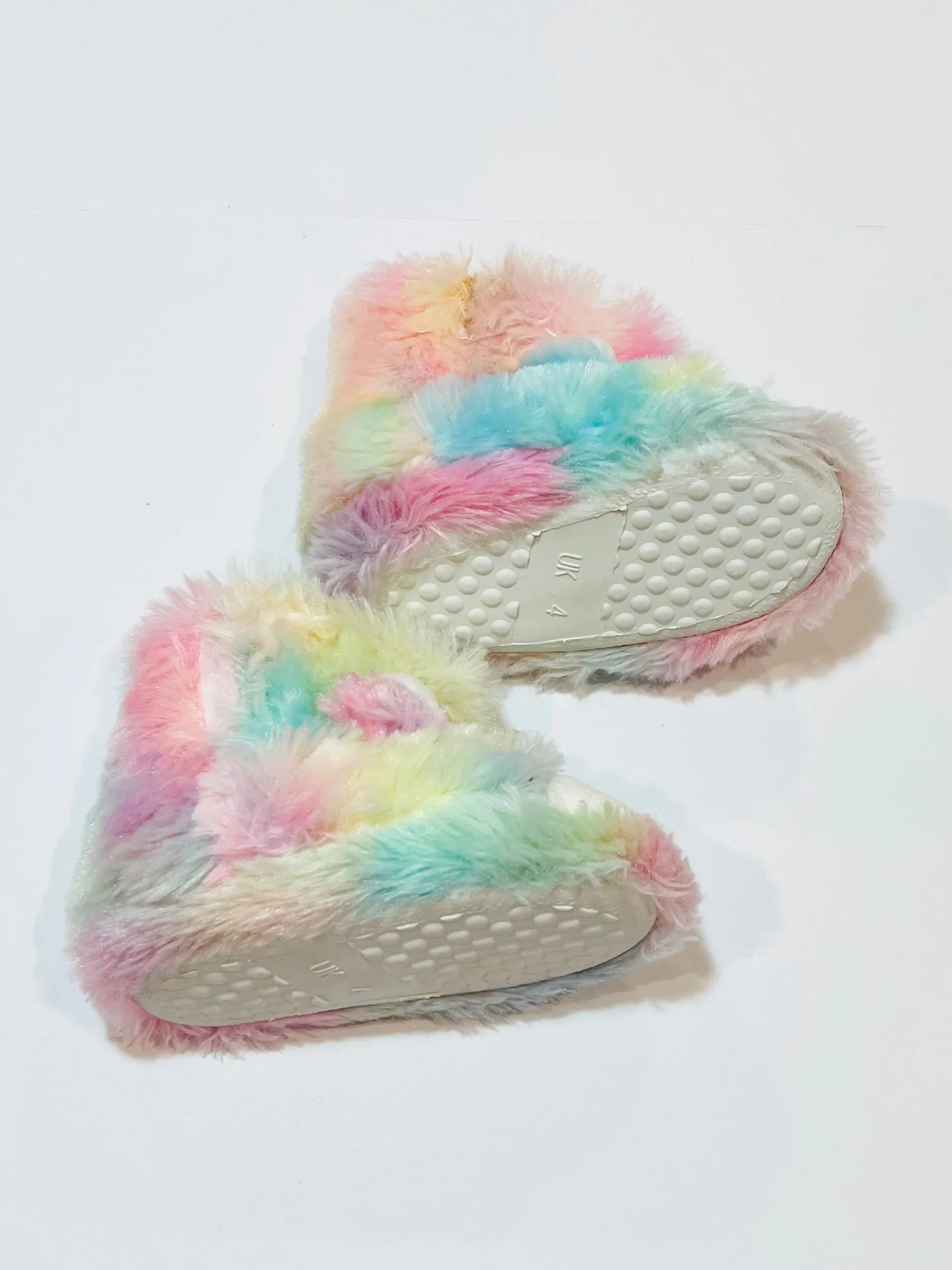 Fluffy unicorn slippers - Size 4