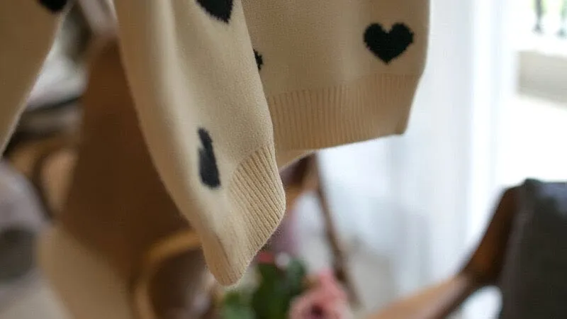 Heart Shaped Winter Plush Sweater