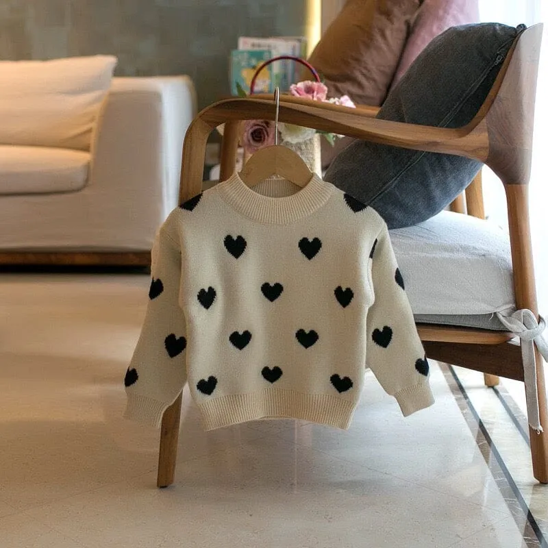 Heart Shaped Winter Plush Sweater