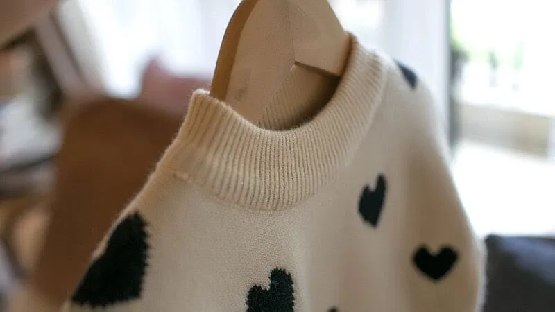 Heart Shaped Winter Plush Sweater