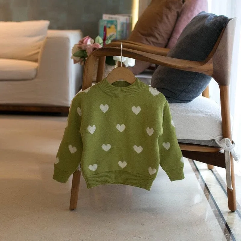Heart Shaped Winter Plush Sweater