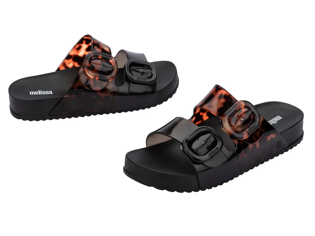 Melissa Cozy AD Black Platform Unisex Slides Slip Ons