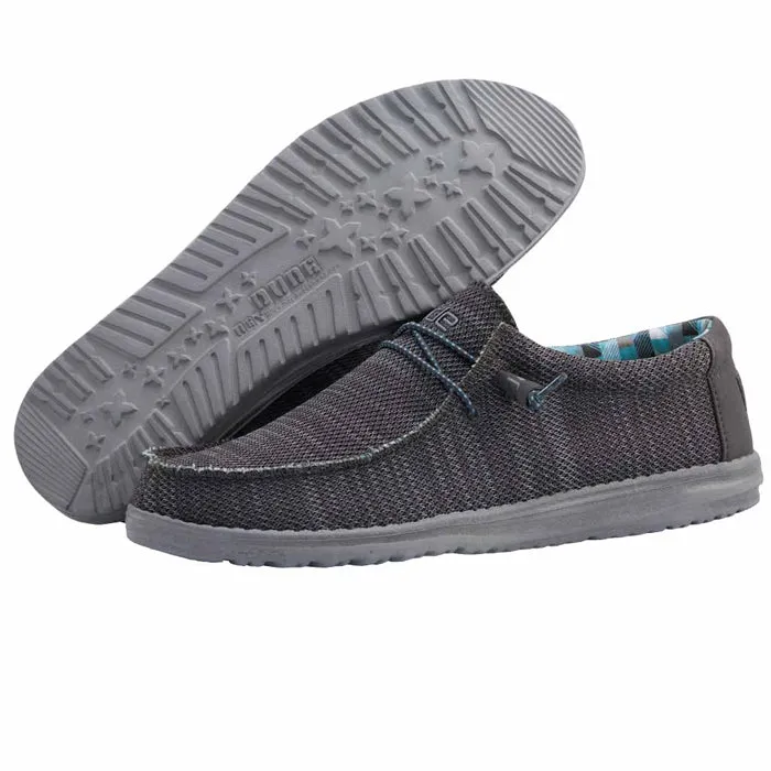 Men's Hey Dude Wally Sox Slip On Loafer in Charcoal