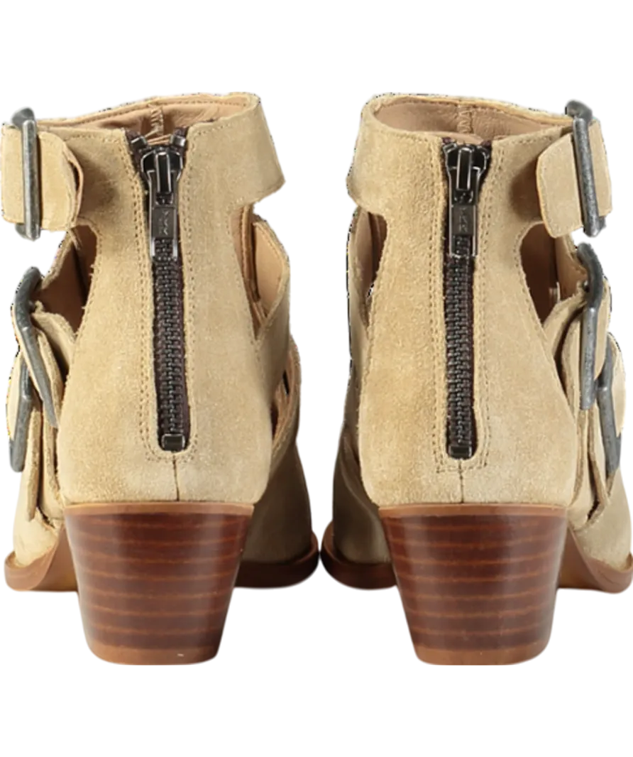 Mint Velvet Beige Elora Cut Out Ankle Boot UK 3 EU 36 