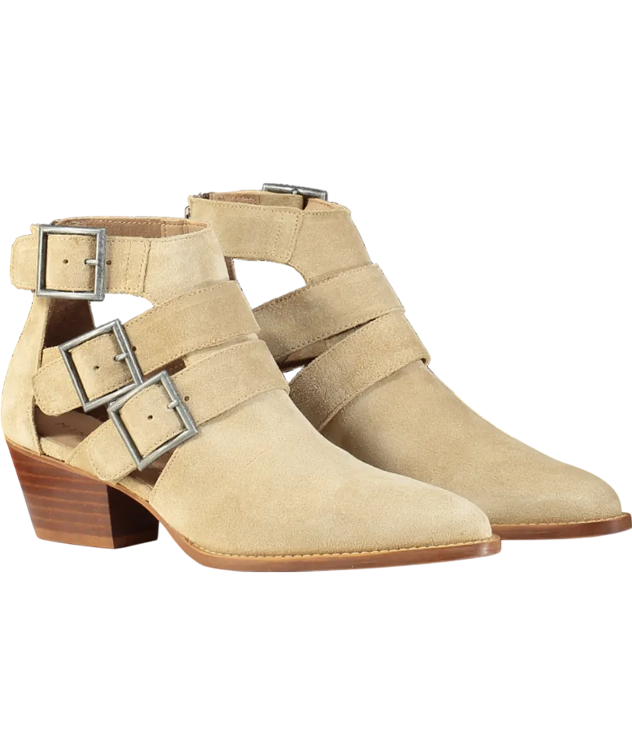Mint Velvet Beige Elora Cut Out Ankle Boot UK 3 EU 36 