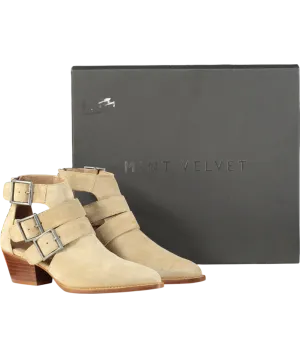 Mint Velvet Beige Elora Cut Out Ankle Boot UK 3 EU 36 
