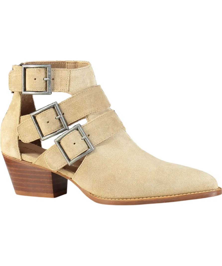 Mint Velvet Beige Elora Cut Out Ankle Boot UK 3 EU 36 