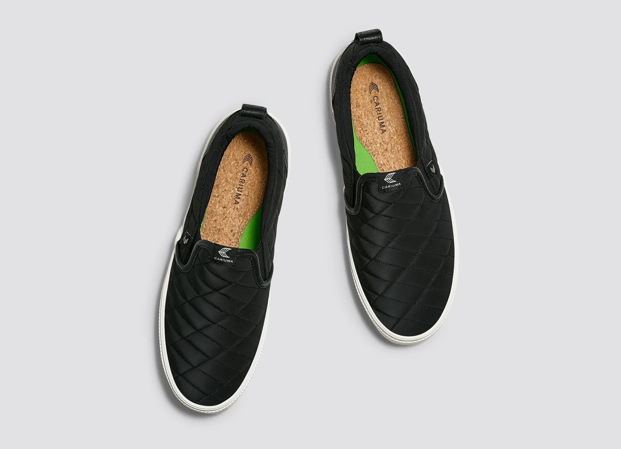 SLIP-ON Quilt Black Premium Leather Sneaker Men