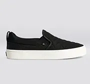 SLIP-ON Quilt Black Premium Leather Sneaker Men