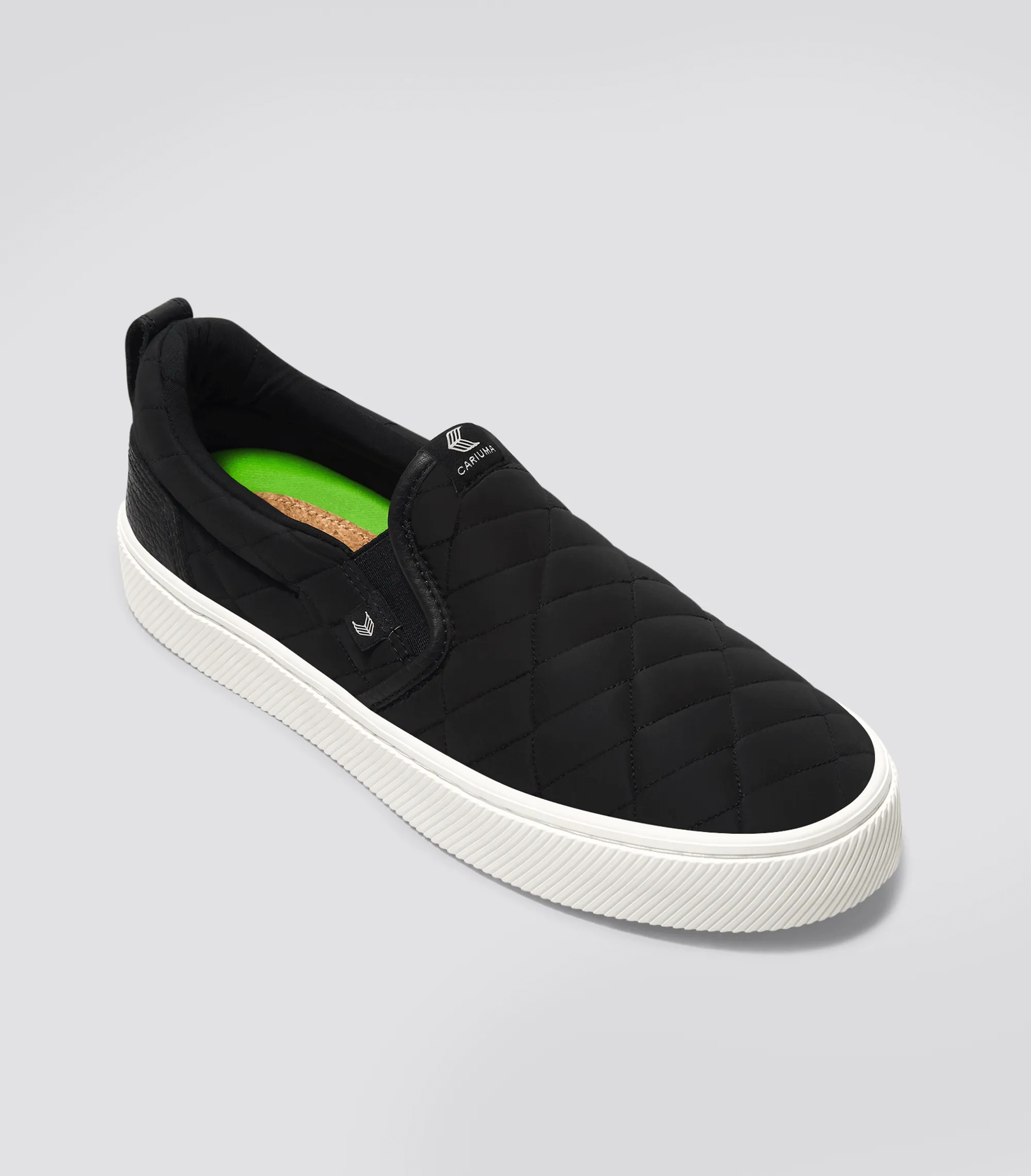 SLIP-ON Quilt Black Premium Leather Sneaker Men