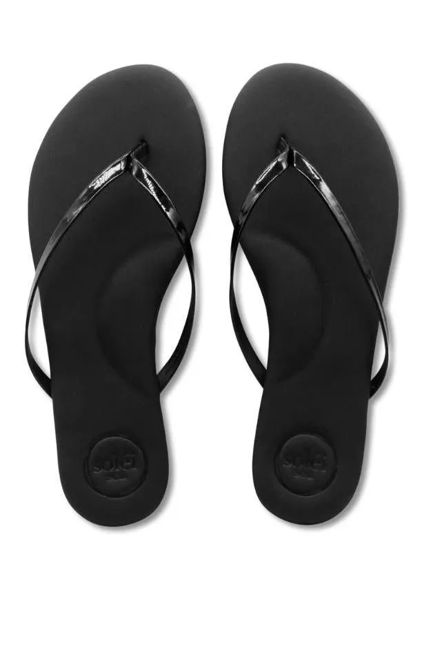 Solei Sea - Indie Sandal - Black Patent Strap